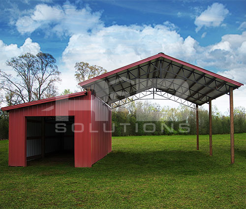 Agriculture Pole Barn in Red