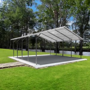 Carport Cover Structure in White