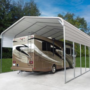 Carport RV Cover Structure in Ivory